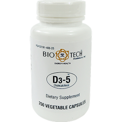 D3-5 5,000IU  V-Caps 250 capsules