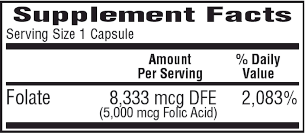Product image for Folic Acid 5mg.