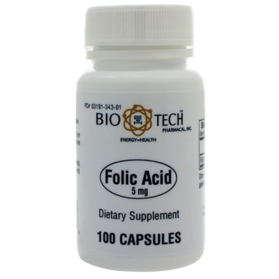 Folic Acid 5mg 100 capsules