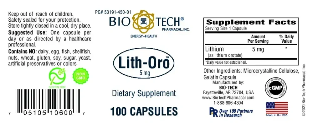 Product image for Lith-Oro 5mg.