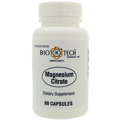 Product image for Magnesium Citrate (60 capsules). Discontinued.