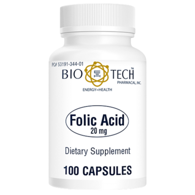 Folic Acid 20mg 100 capsules