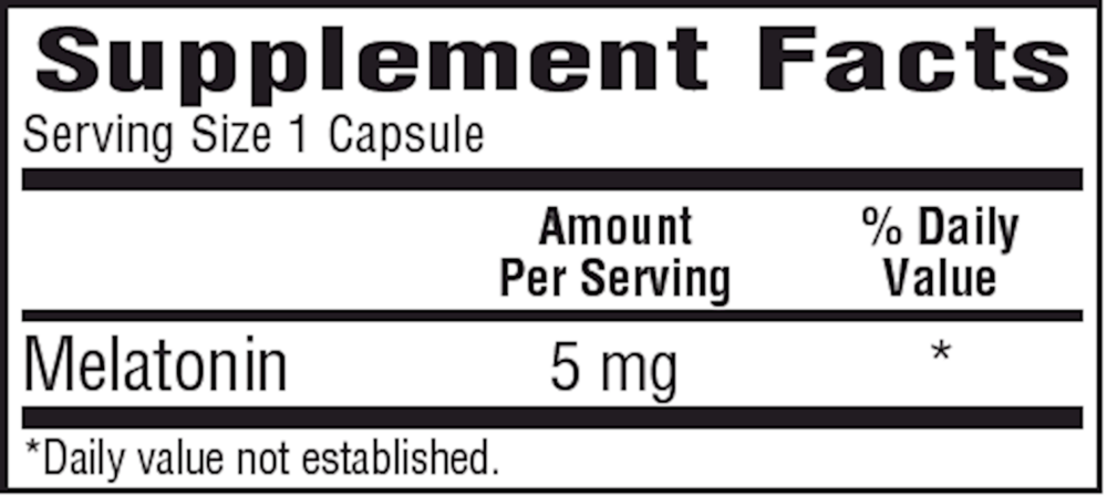Product image for Melatonin 5mg.