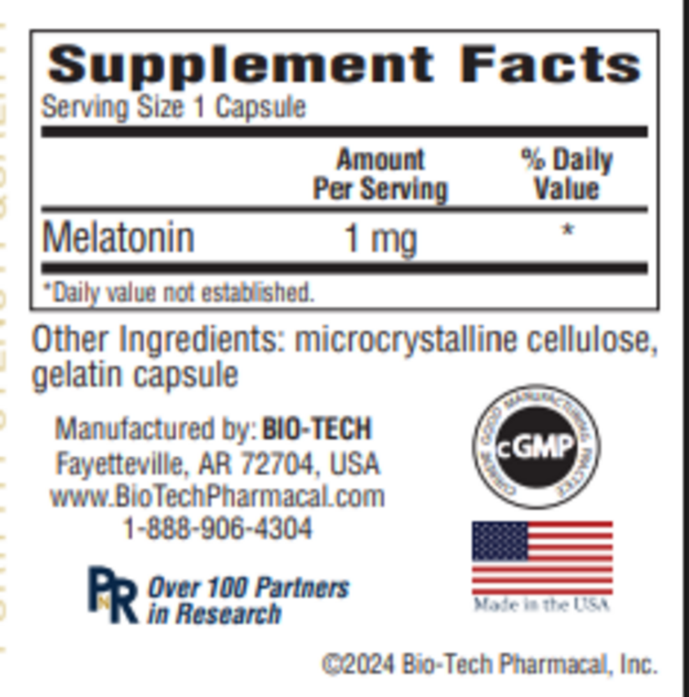 Product image for Melatonin 1mg.