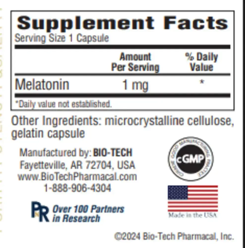 Product image for Melatonin 1mg.