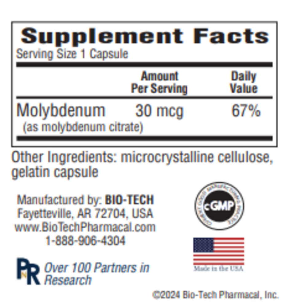 Product image for Molybdenum Citrate 30mcg.