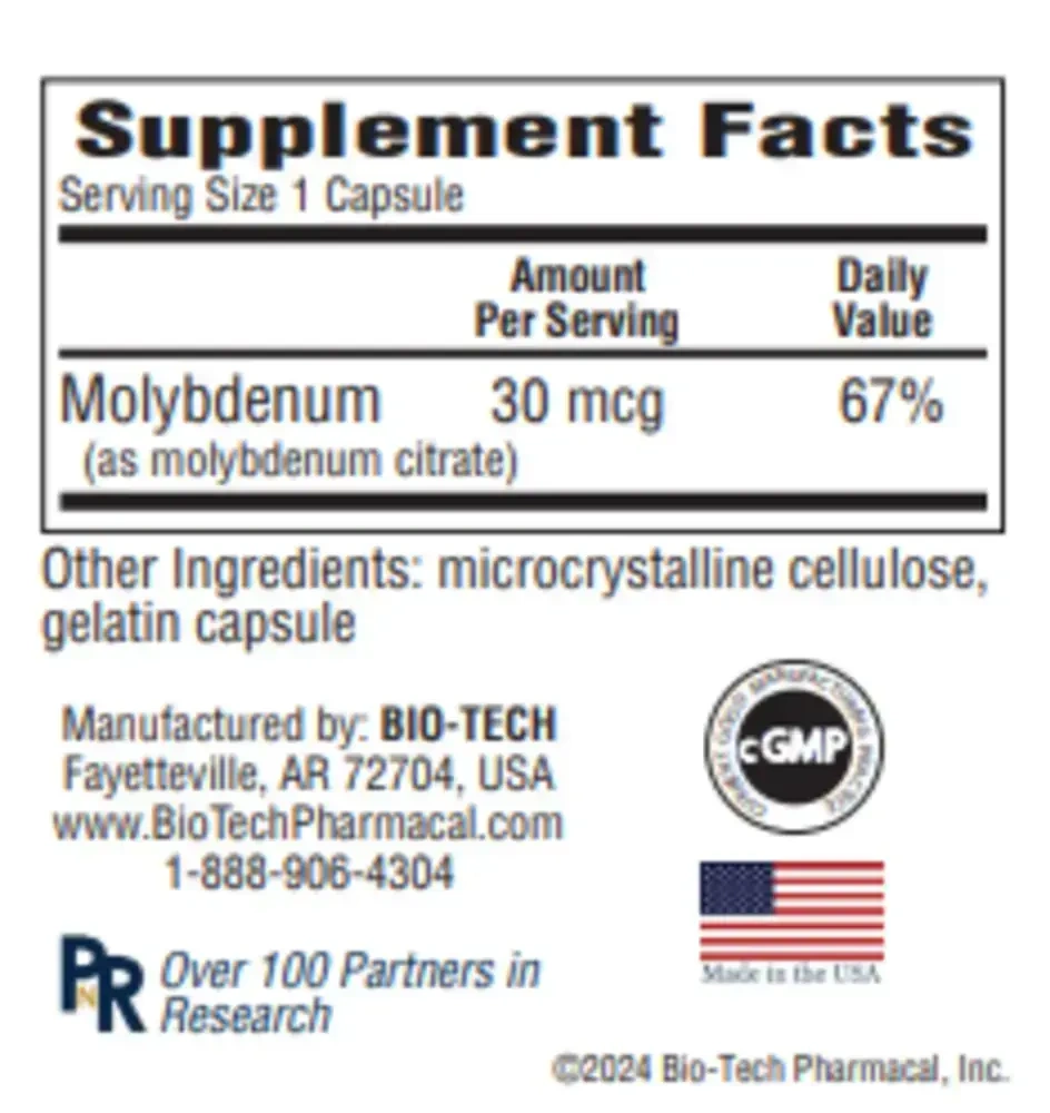 Product image for Molybdenum Citrate 30mcg.