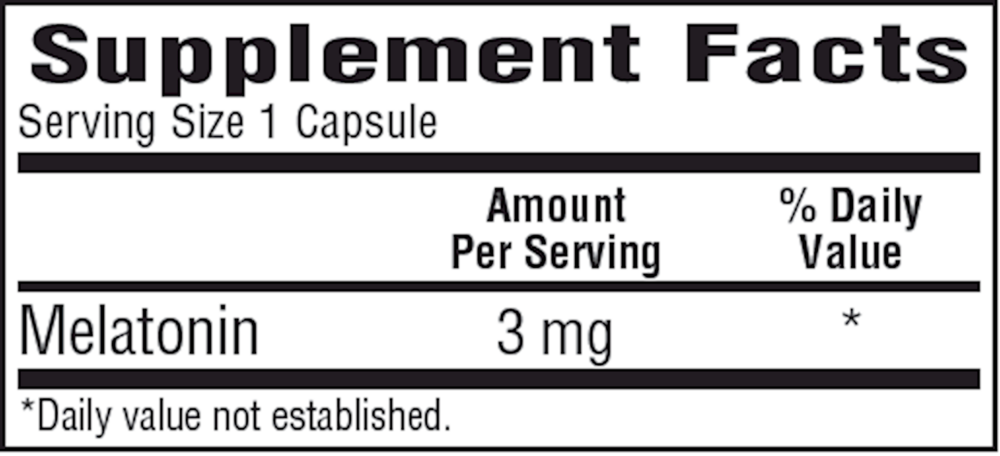 Product image for Melatonin 3 mg.