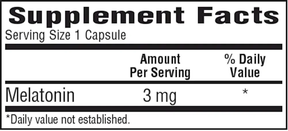 Product image for Melatonin 3 mg.