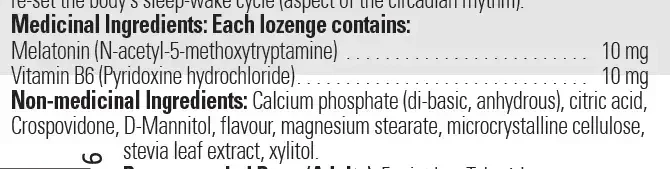 Product image for Melatonin + B6.