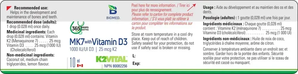 Product image for MK7 with Vitamin D3.