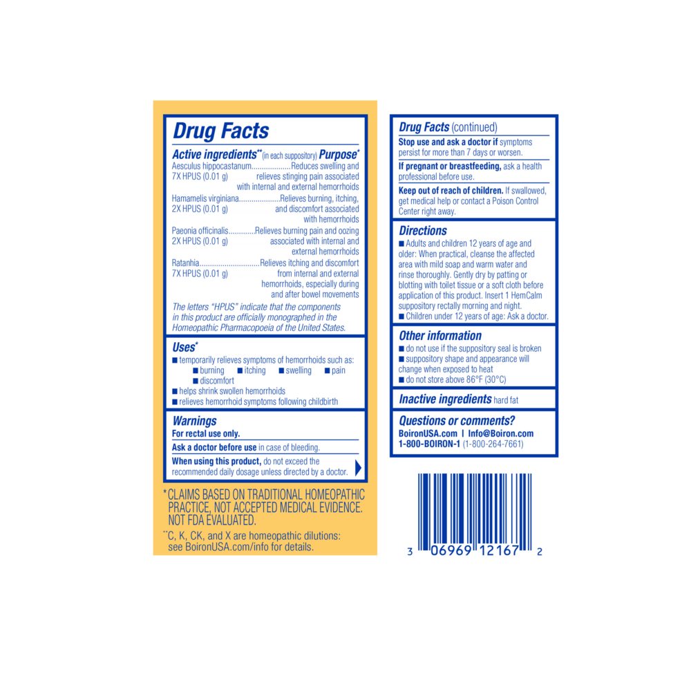 Product image for HemCalm™ Suppositories.