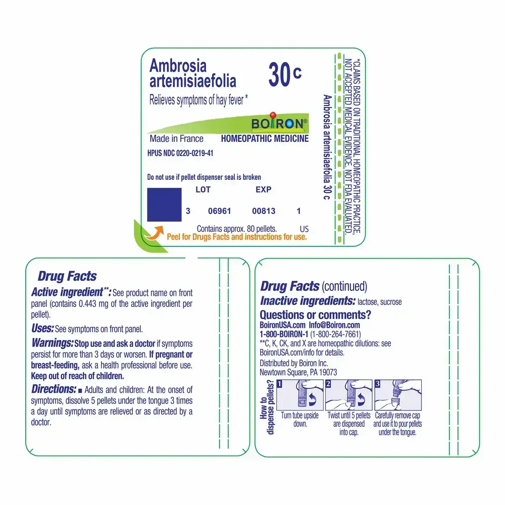 Product image for Ambrosia Artemisiaefolia 30c.