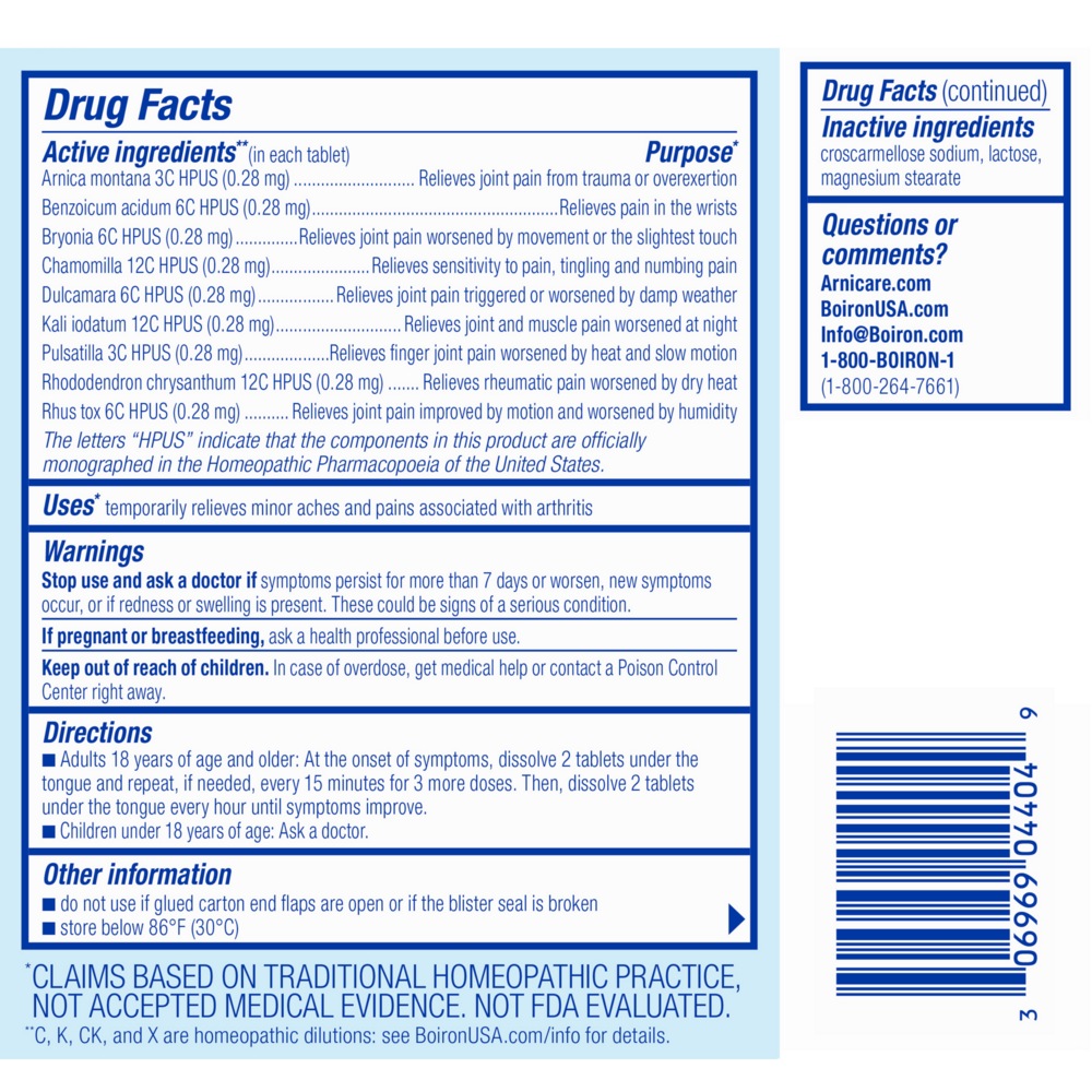 Product image for Arnicare Arthritis Meltaway Tablets.