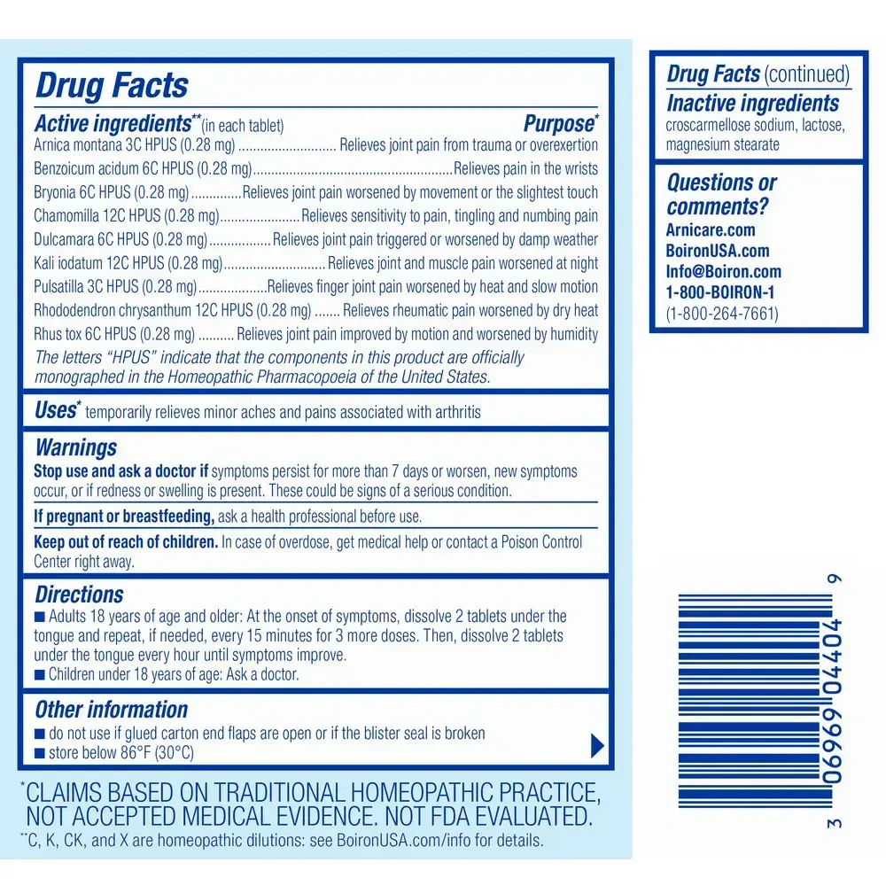 Product image for Arnicare Arthritis Meltaway Tablets.