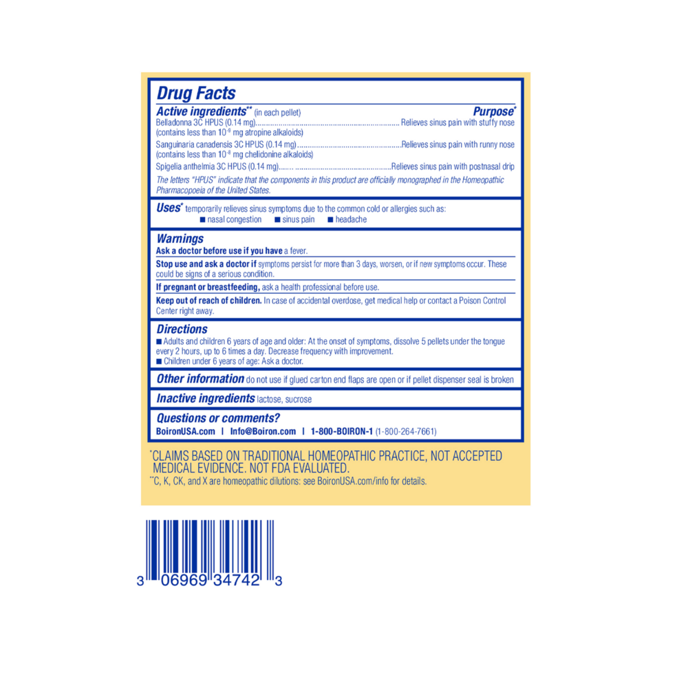 Product image for SinusCalm™ Pellets.