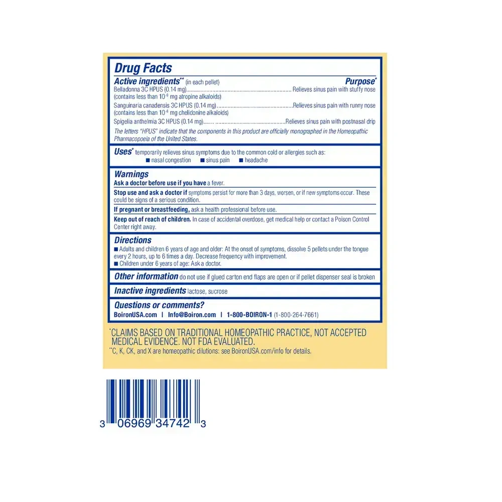 Product image for SinusCalm™ Pellets.