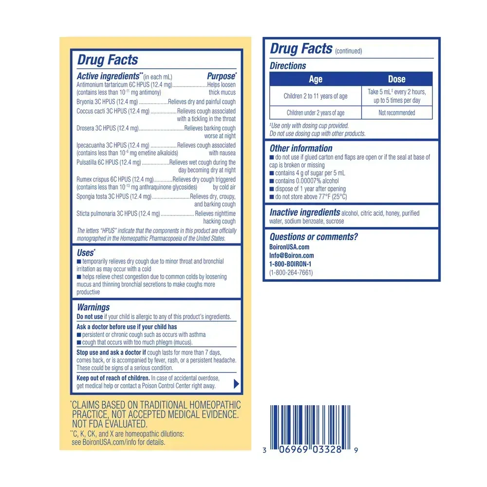 Product image for Childrens Chestal Honey Cold &amp; Chest Congestion.
