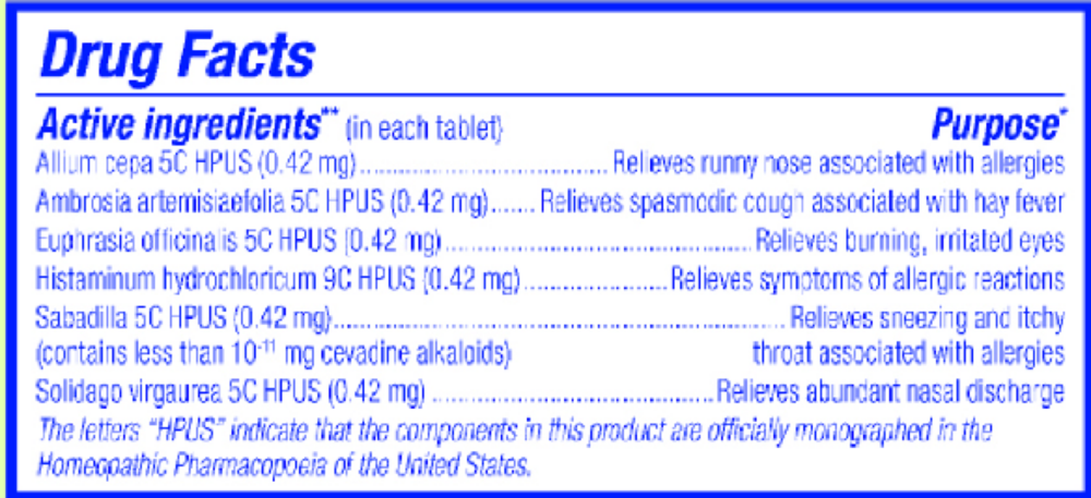 Product image for AllergyCalm Kids Tabs.