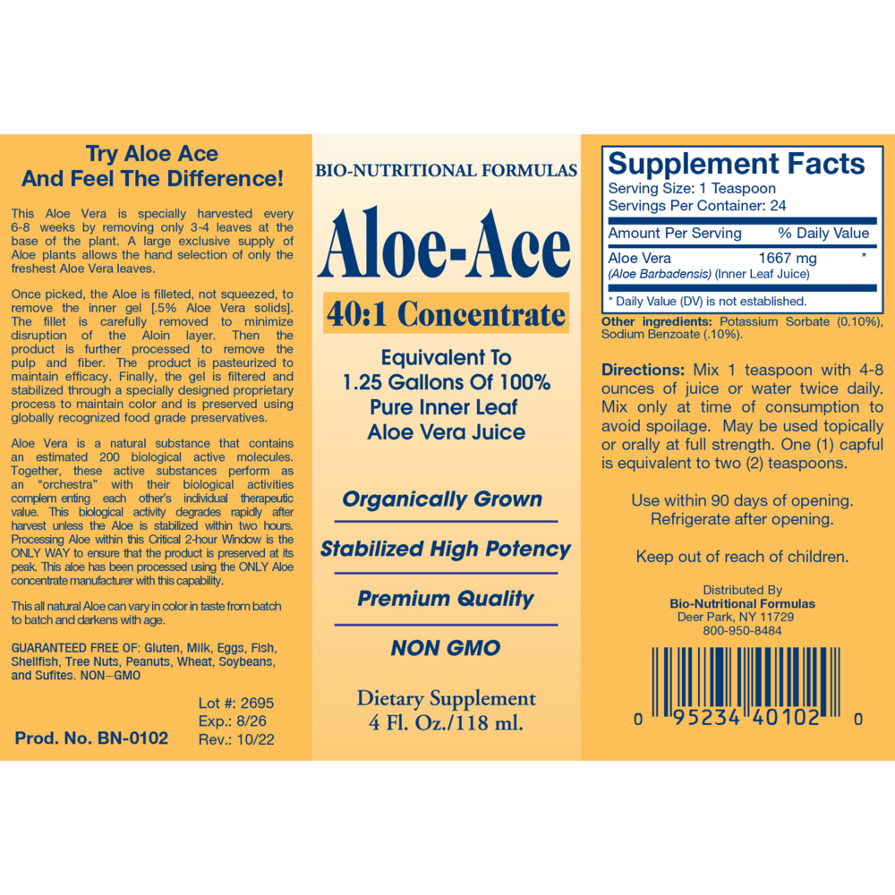Product image for Aloe-Ace 40:1 Concentrate.