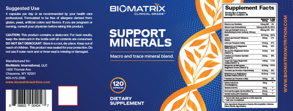 Product image for Support Minerals.