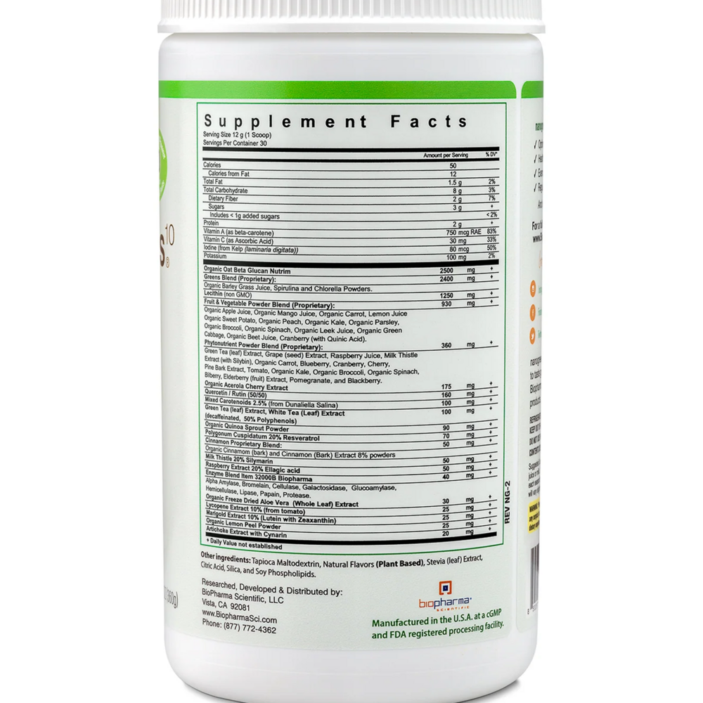 Product image for NanoGreens10 Green Apple.