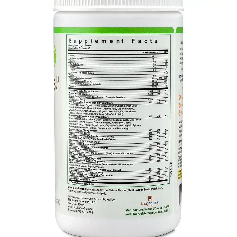 Product image for NanoGreens10 Green Apple.
