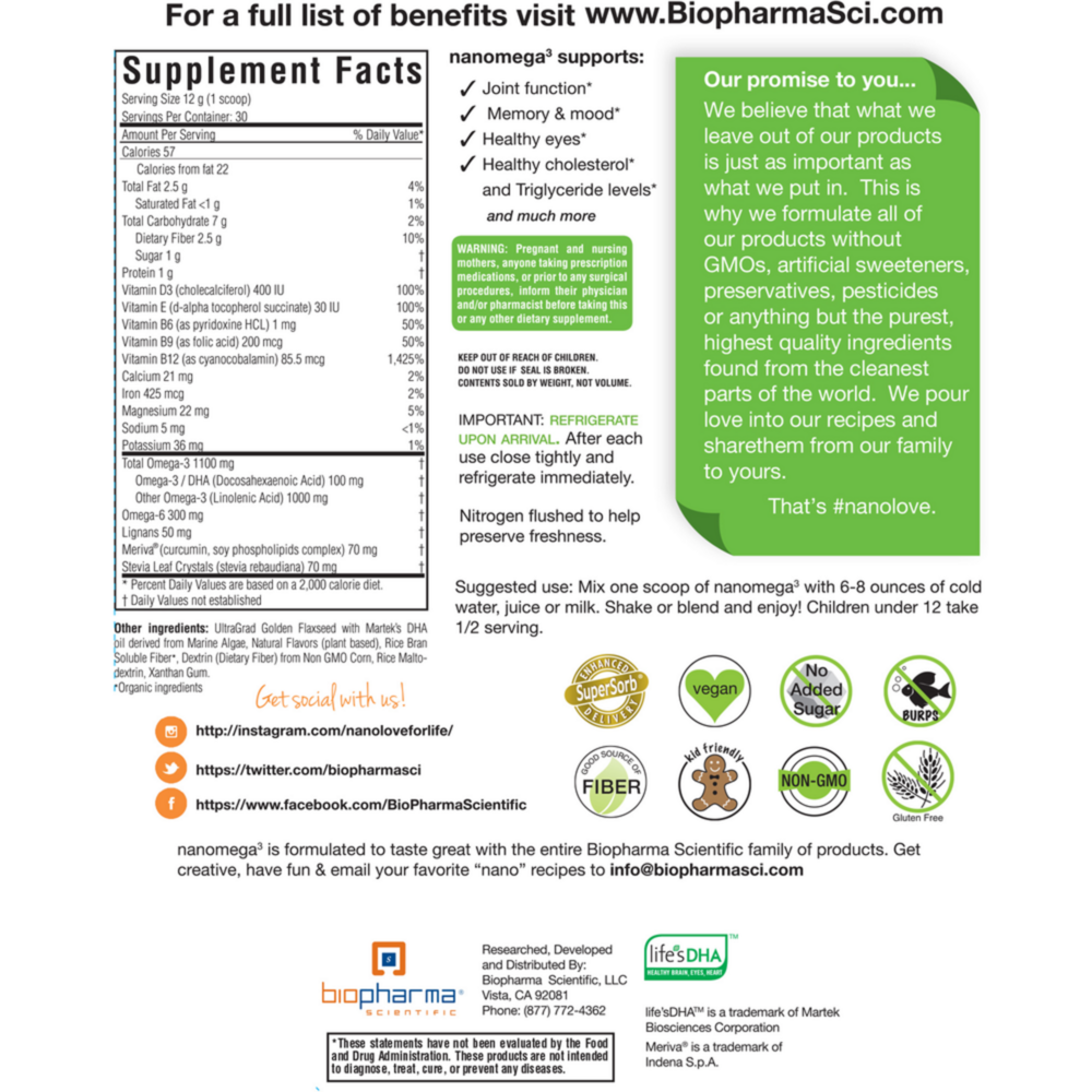 Product image for NanOmega3 Pineapple Orange.