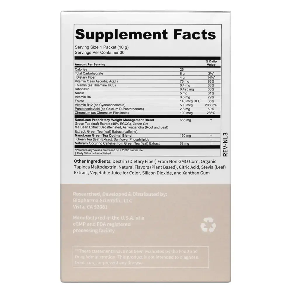 Product image for nanoLEAN®, Natural Berry.