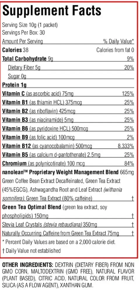 Product image for nanoLEAN®, Natural Berry.
