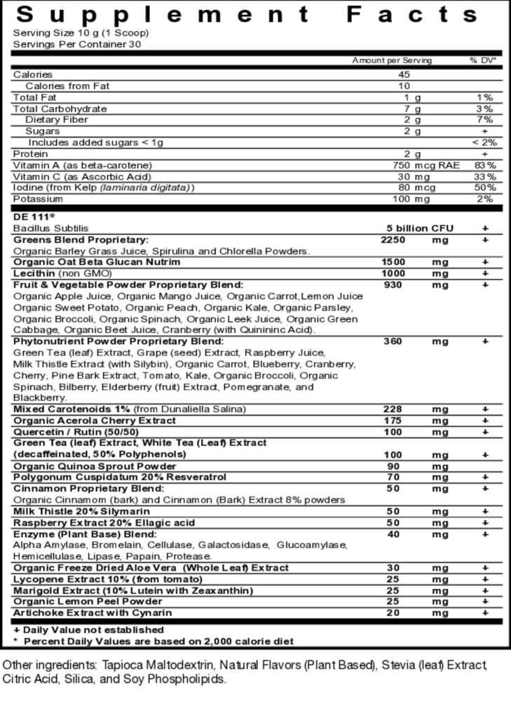 Product image for NanoGreens+ Probiotic - Strawberry.