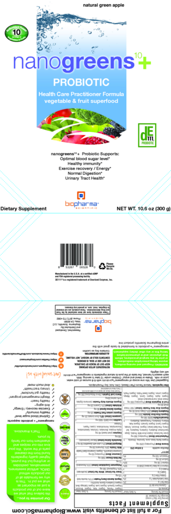 Product image for NanoGreens+ Probiotic - Green Apple.