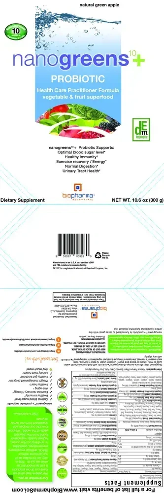 Product image for NanoGreens+ Probiotic - Green Apple.