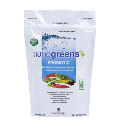 NanoGreens+ Probiotic - Green Apple 300 Grams