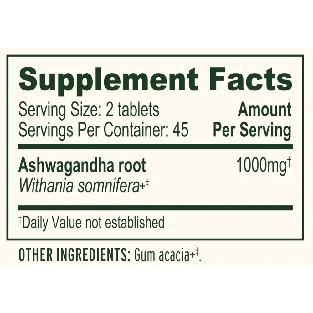 Product image for Ashwagandha Tablets.