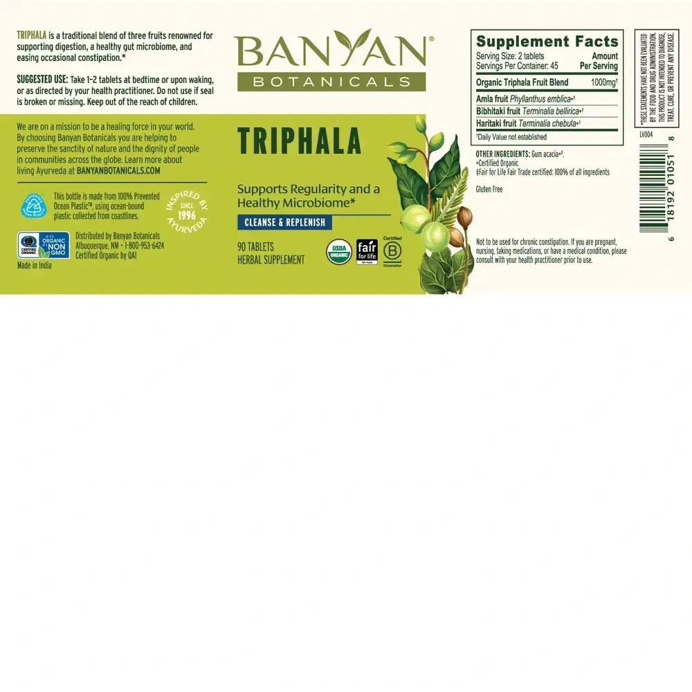 Product image for Organic Triphala Tablets.