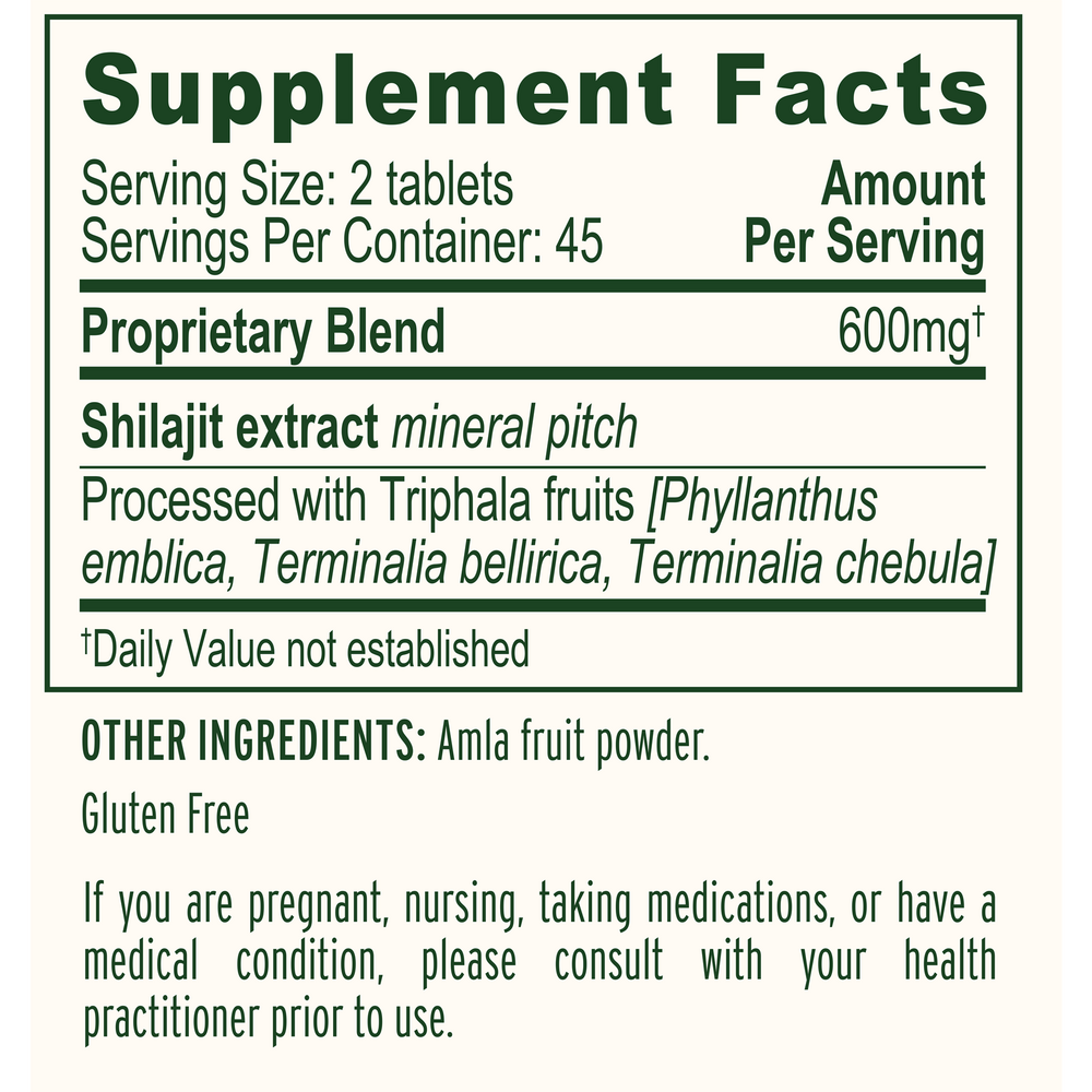 Product image for Shilajit Tablets.