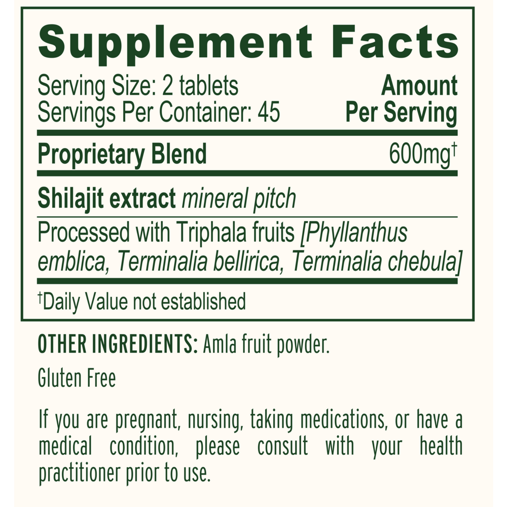 Product image for Shilajit Tablets.