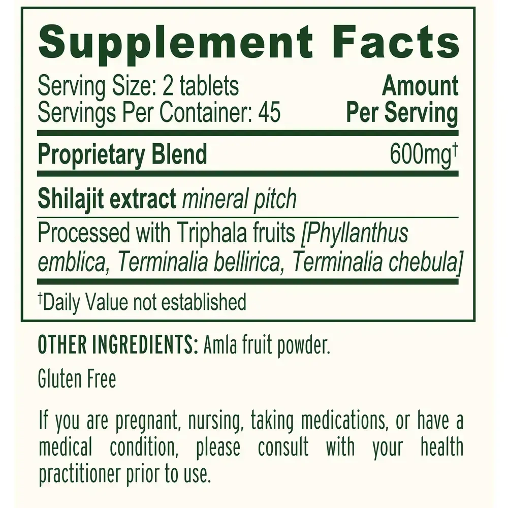 Product image for Shilajit Tablets.