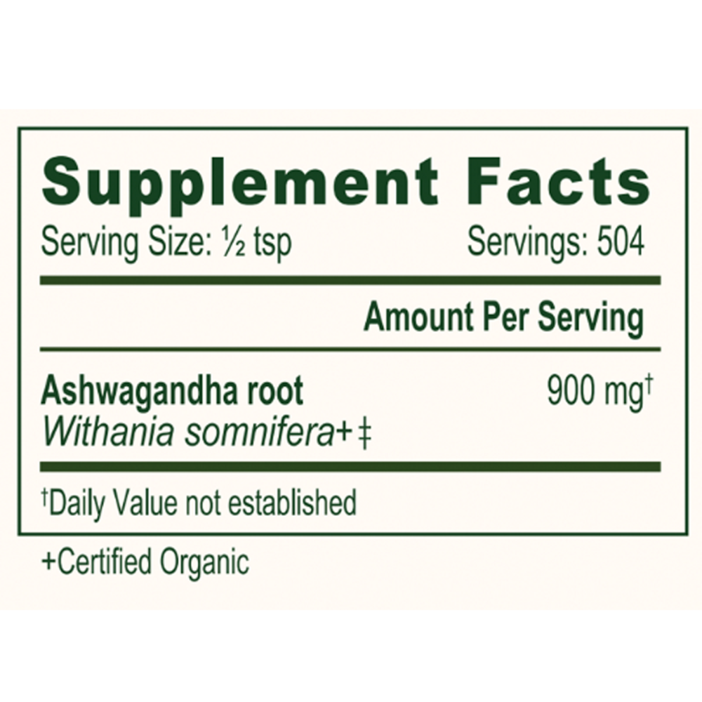 Product image for Ashwagandha Powder (Certified Organic).