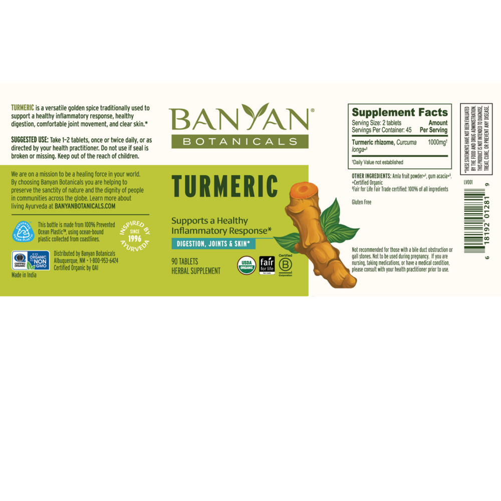 Product image for Turmeric Tablets.