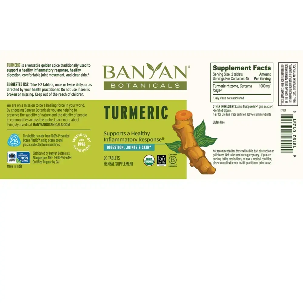 Product image for Turmeric Tablets.