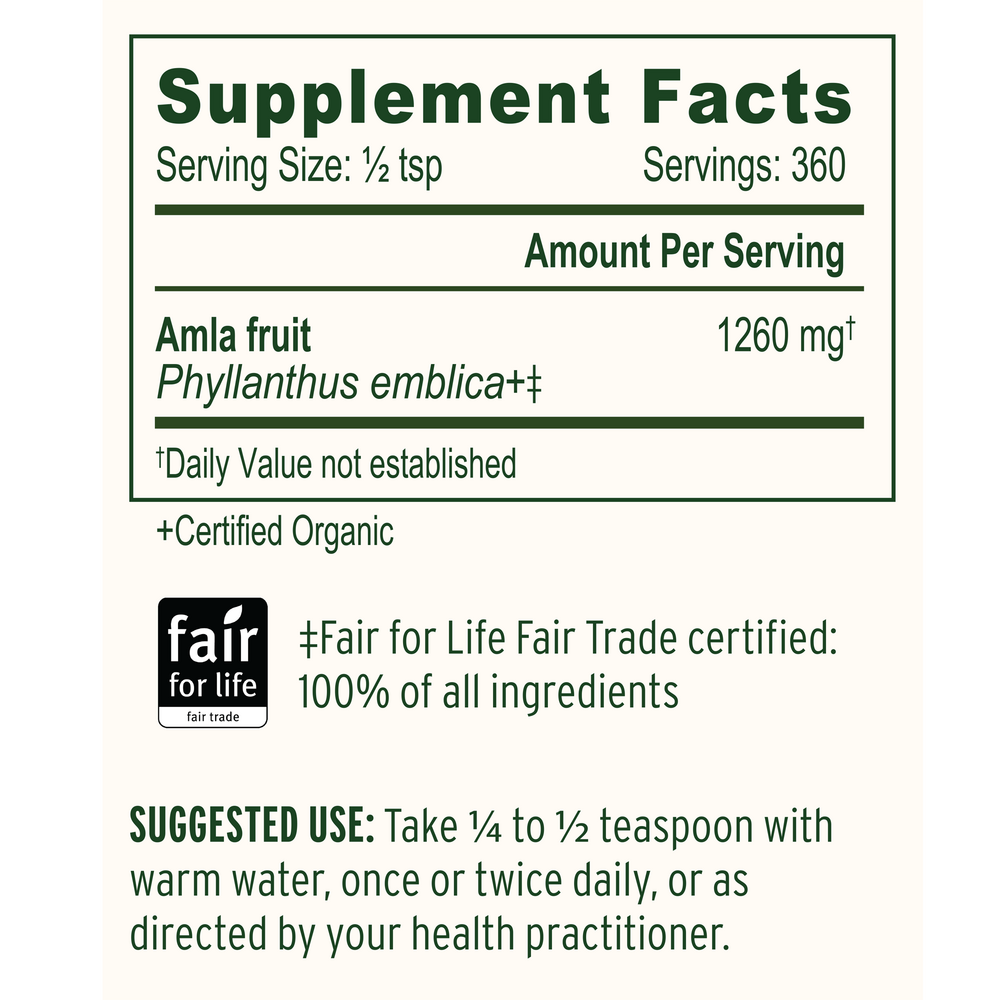 Product image for Amla Powder (Phyllanthus emblica) 1260 mg.