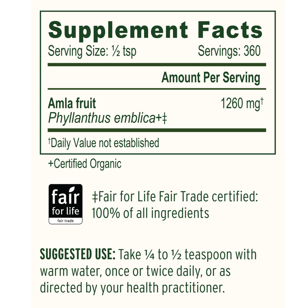 Product image for Amalaki Fruit Powder, Organic.