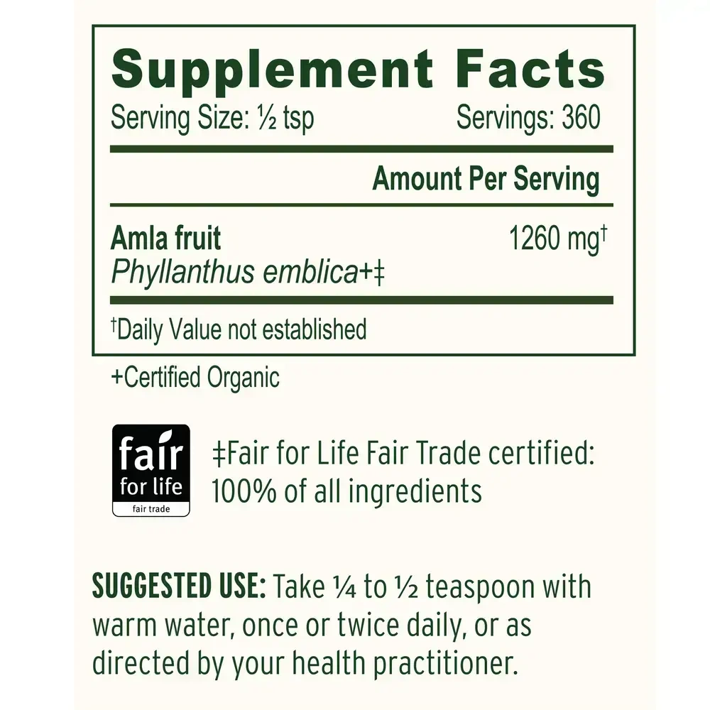 Product image for Amla Powder (Phyllanthus emblica) 1260 mg.