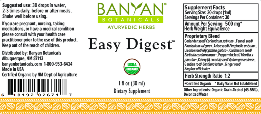 Product image for Easy Digest, Organic.