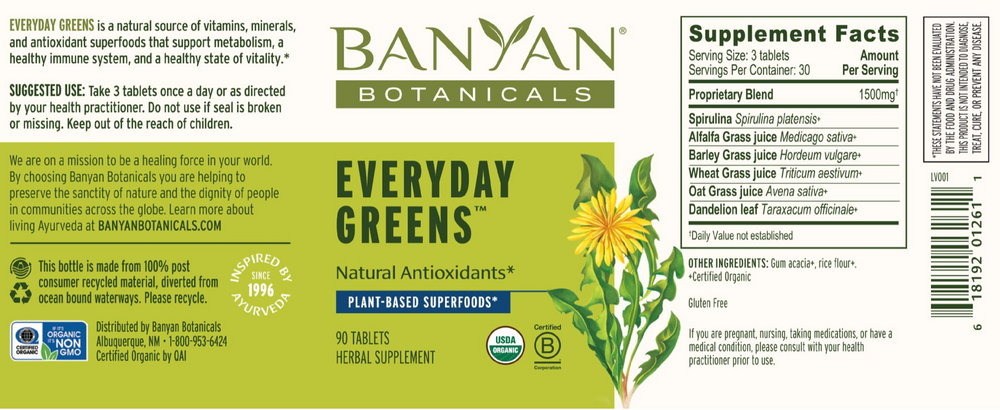 Product image for Everyday Greens™ Tablets.