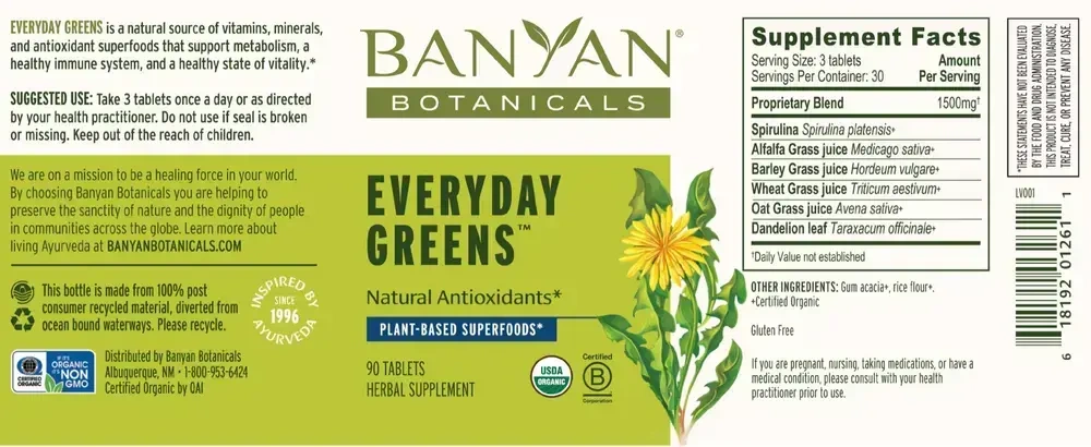 Product image for Everyday Greens™ Tablets.