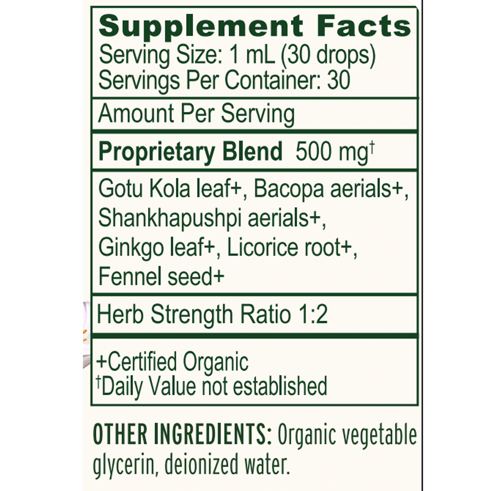 Product image for Focus Liquid Extract, Organic.