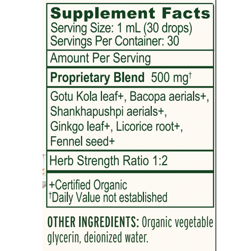 Product image for Focus Liquid Extract, Organic.